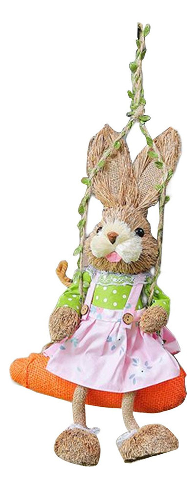 Straw Rabbit Animal Crafts Rabbit Figurine - Walmart.com