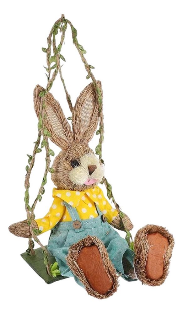 Straw Rabbit Animal Crafts Rabbit Figurine - Walmart.com
