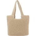 thumbnail image 1 of Straw Shoulder Bag for Women, Hand-Woven Tote Bag Summer Beach Bag Rattan Handbag,Boho Bag, 1 of 8