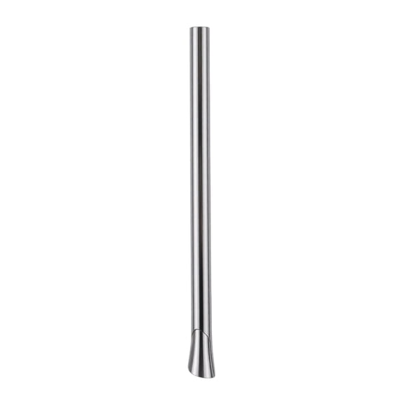 Straw Spoon, 304 Stainless Steel Reusable Boba Tea Straw and Stirrer, Colorful Metal Drinking Straws for Smoothies and Milkshakes, 2-in-1 Design, Silver
