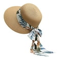 thumbnail image 1 of Straw Sun Hat For Women Foldable Floppy Straw Hat Wide Brim Summer Beach Hat With Bow Sun Hats For Women Outdoor Travel Holiday UPF 50+ Lightweight Summer Hat, 1 of 6