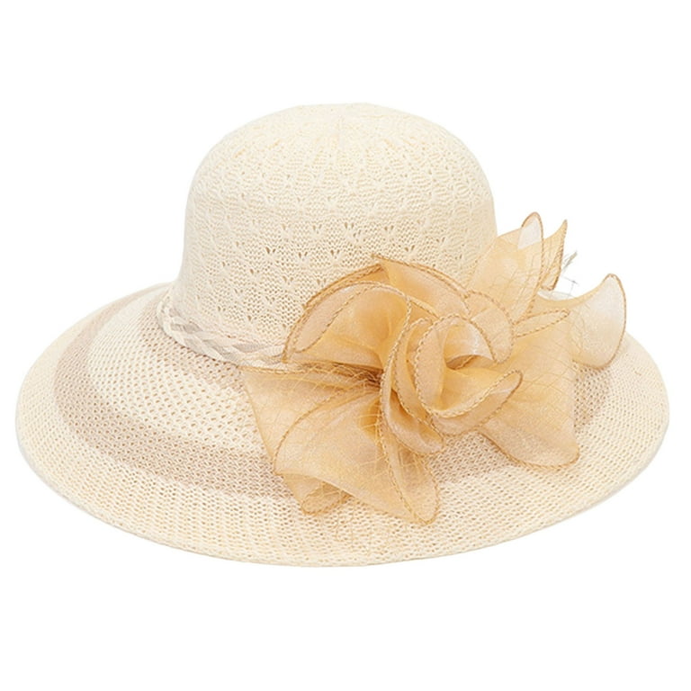 Straw Sun Hat for Women Summer Beach Wide Brim UV Protection Hats