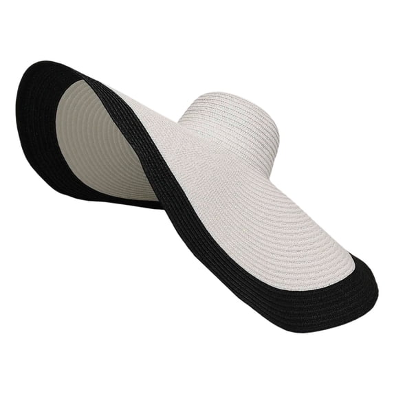 Straw Sun Hats for Women 70Cm Large Brim Folding Straw Sun Protection Hat