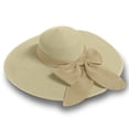 thumbnail image 1 of Straw Sun Summer Hat for Women, Female Wide Brim UPF 50+ UV Protection Bowknot Cap, Stylish Braid Visor, Ladies Foldable Roll Up Packable Floppy Beach Hat with Windproof Chin Strap,, 1 of 5
