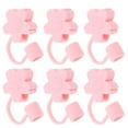 thumbnail image 1 of Straw Toppers For Tumblers 6Pcs Silicone Straw Tips Cover Reusable Drinking Straw Tips Straw End Plugs Caps Small Straw Caps, 1 of 8