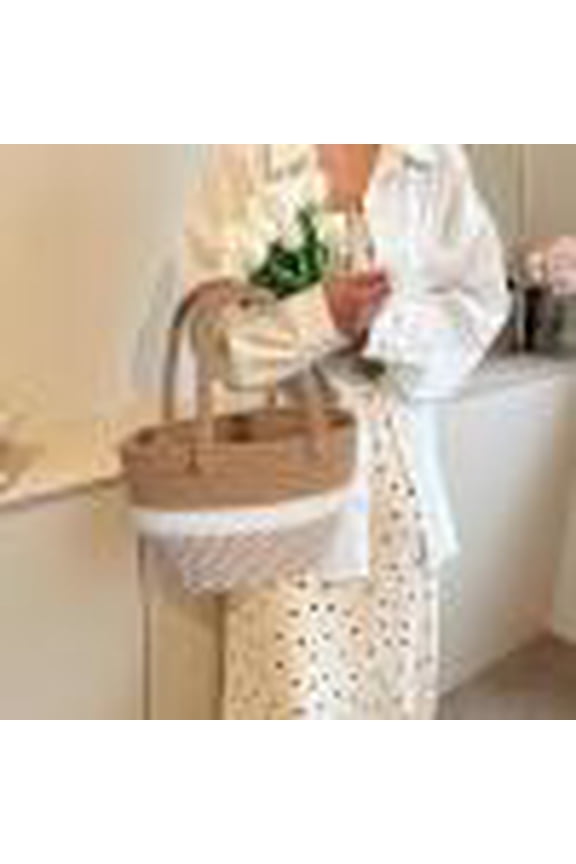 Straw Tote Bag for Women - Woven Beach Bag with Shoulder Strap, Summer 2025 Fashion Handbag for Shopping Travel, Natural Straw Bucket Bag for Vacation, Lightweight and Spacious