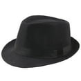 thumbnail image 1 of Straw Trilby Fedora Hat for Men-1920s Felt Panama Hat Short Brim Summer Cap with Ribbon, 1 of 5