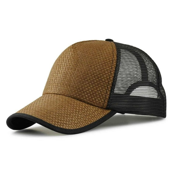 Straw Trucker Cap for Big Heads