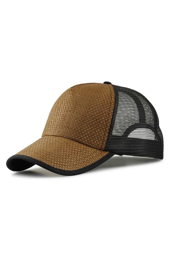 Straw Trucker Cap for Big Heads