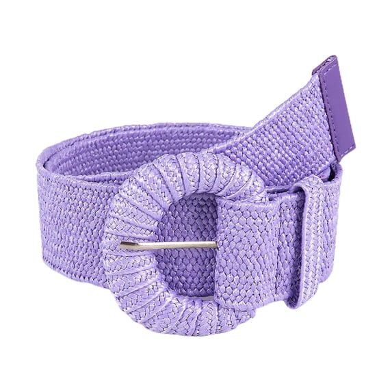Straw Waist Belt Retro Bohemian Wide Handmade Pin Buckle Adjustable Clothing Accessories Summer Women Pants Dress Belt Waistband Daily Use