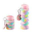 Straw Water Bottle Foldable Soft Flask Sport Drinking Water Bag