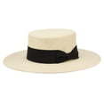 thumbnail image 1 of Straw Wide Flat Brim Beach Sun Hats for Women Men Summer Fedora Boater Hat, 1 of 1