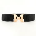 thumbnail image 1 of Straw Woven Elastic Belt for Women Fashion Wide Belts Stretchy Boho Belt Ladies Beach Dress Belt with Gold Buckle, 1 of 7