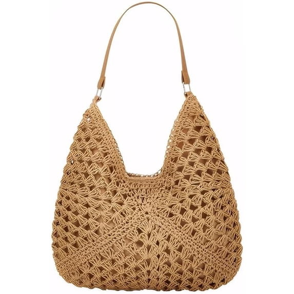 Straw Woven Hobo Bags for Women - Beach Travel Daily Use Shoulder Bag ...