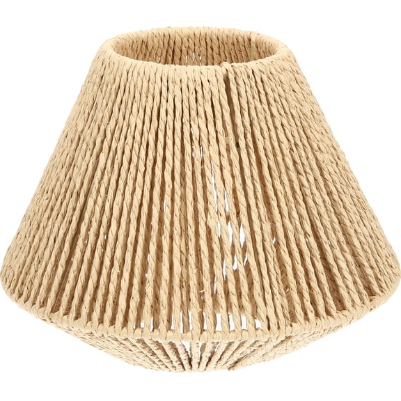LEDMOMO Beige Woven Lamp Shade Rustic Style for Home Hanging Pendant Lamp Soft Light