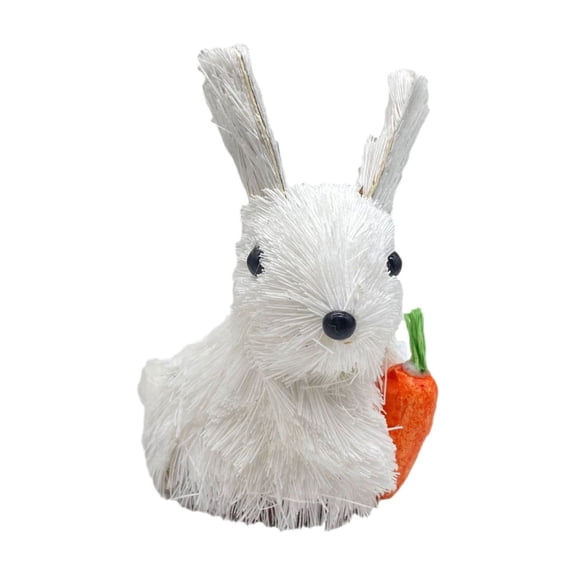Straw Woven Rabbit Figurine, Easter Garden and Home Decor Statue, Natural Handcrafted Ornament for Spring Tabletop Displays and Festive Celebration Gifts