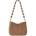 thumbnail image 1 of Straw Woven Shoulder Bag for Women Summer Beach Travel Crossbody Handbag Classics Satchel Purse, 1 of 7