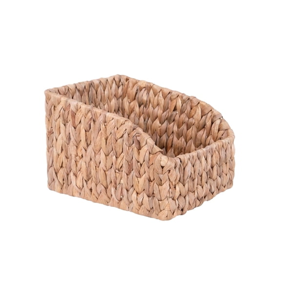Straw Woven Storage Basket, Paper Weaving Structure With Soft Colors, For Desktop Ornaments, Kitchen Supplies, Storing Eggs, Gifts, Decorations - Slanted Design, Spacious