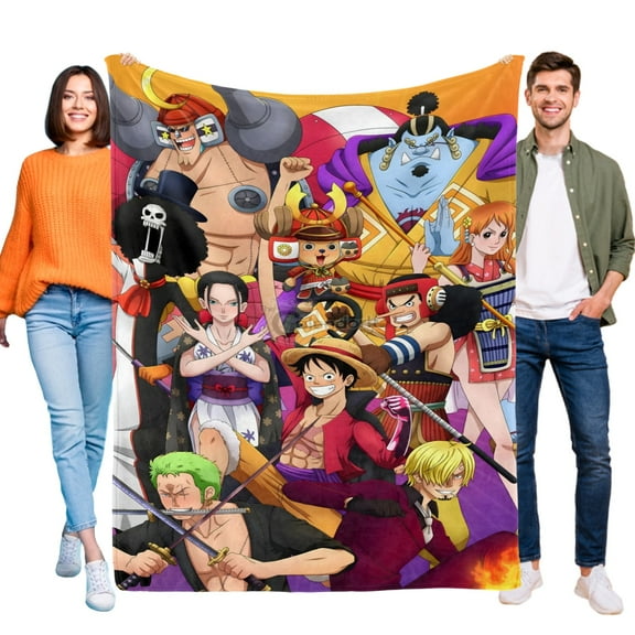 Straw hat Pirate Rubber Man-Anti-Pilling Flannel Blanket Soft Lightweight Plush Fuzzy Cozy Luxury Blanket for Home and Kitchen Use  Perfect for Kids and Adults 32"*48"(80cm*120cm)