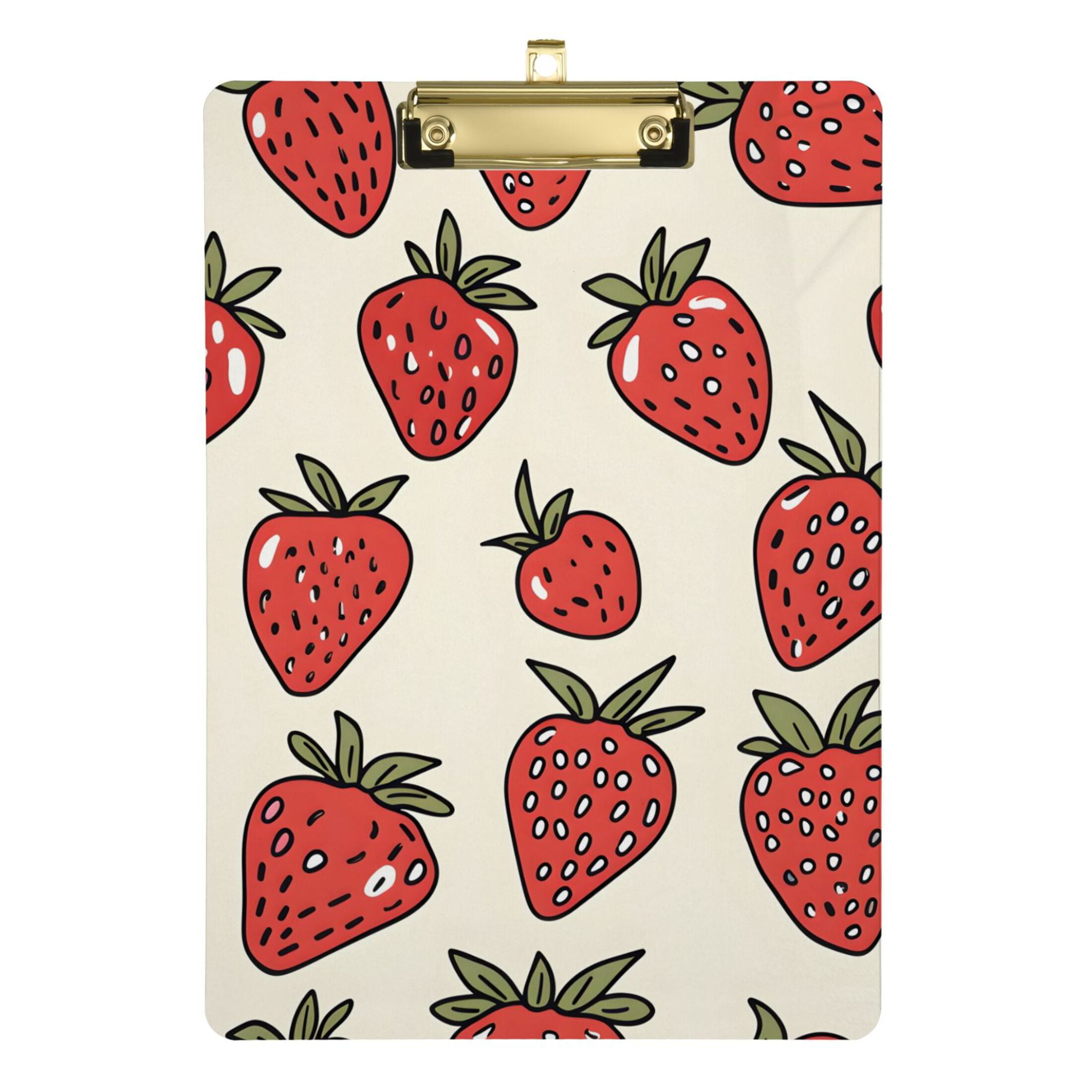 Strawberries Acrylic Clipboards 12 x 9 Inch A4 Size with Low Profile