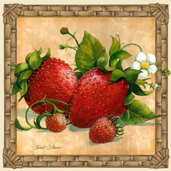 Strawberries Canvas Art - Janet Stever (20 x 20)