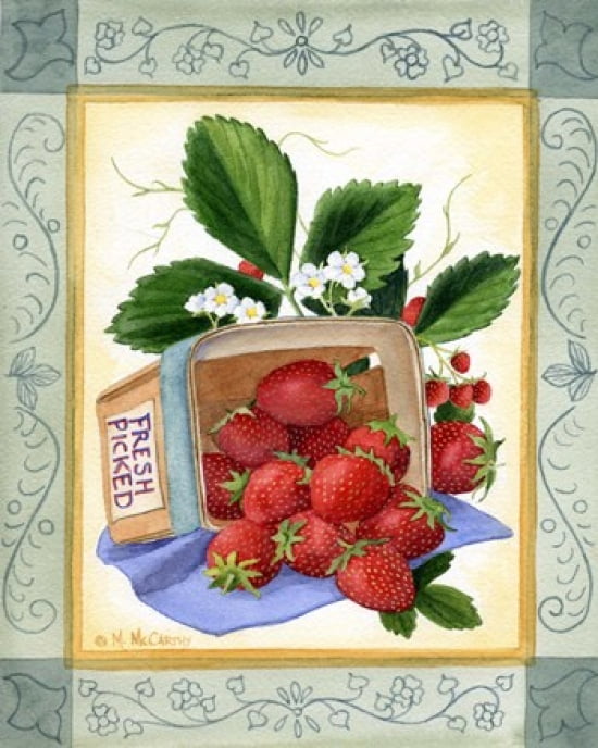 Strawberries Canvas Art - Maureen Mccarthy (16 x 20)