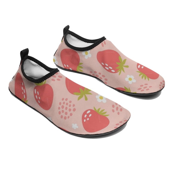 Strawberries Colorful Pink Red Green Water Shoes Beach Slip-on Shoes for Men Women Swim Pool Yoga Surfing Sneakers Quick-Dry Sports Barefoot Shoes
