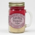 thumbnail image 1 of Strawberries & Cream Scented 13 Ounce Mason Jar Candle By Our Own Candle Company, 1 of 2