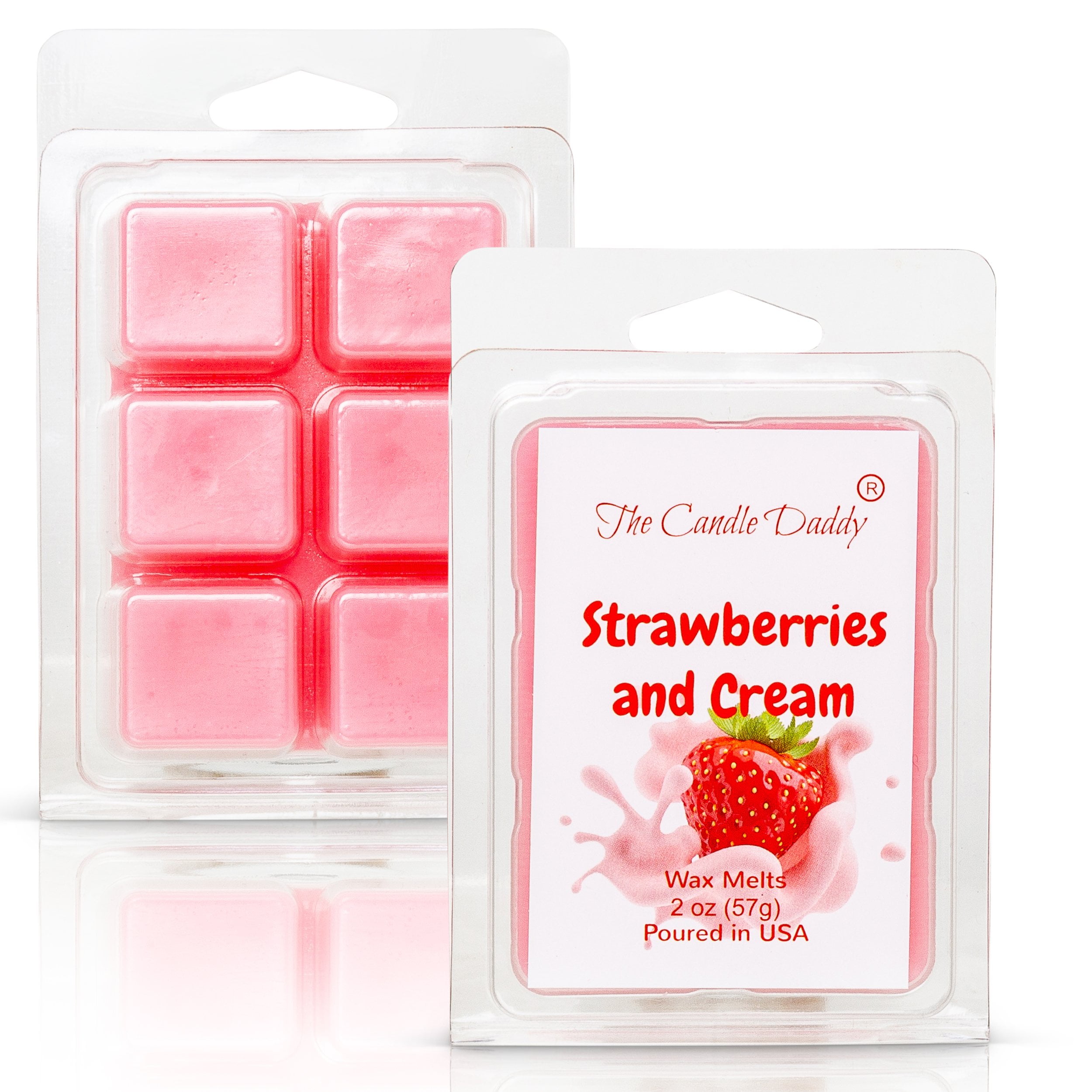 Strawberries & Cream Scented Wax Melts Sweet Strawberry & Cream Aroma