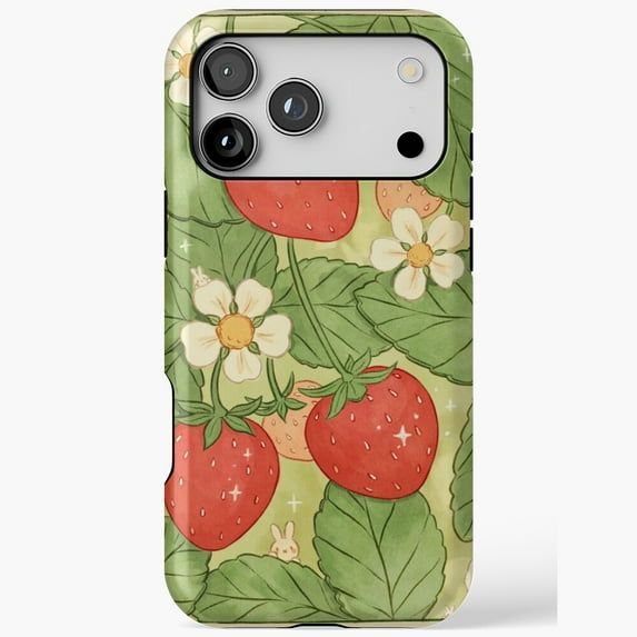 Strawberries For Life Pattern Cover iPhone Case 17 11 12 13 14 15 16 Pro Max