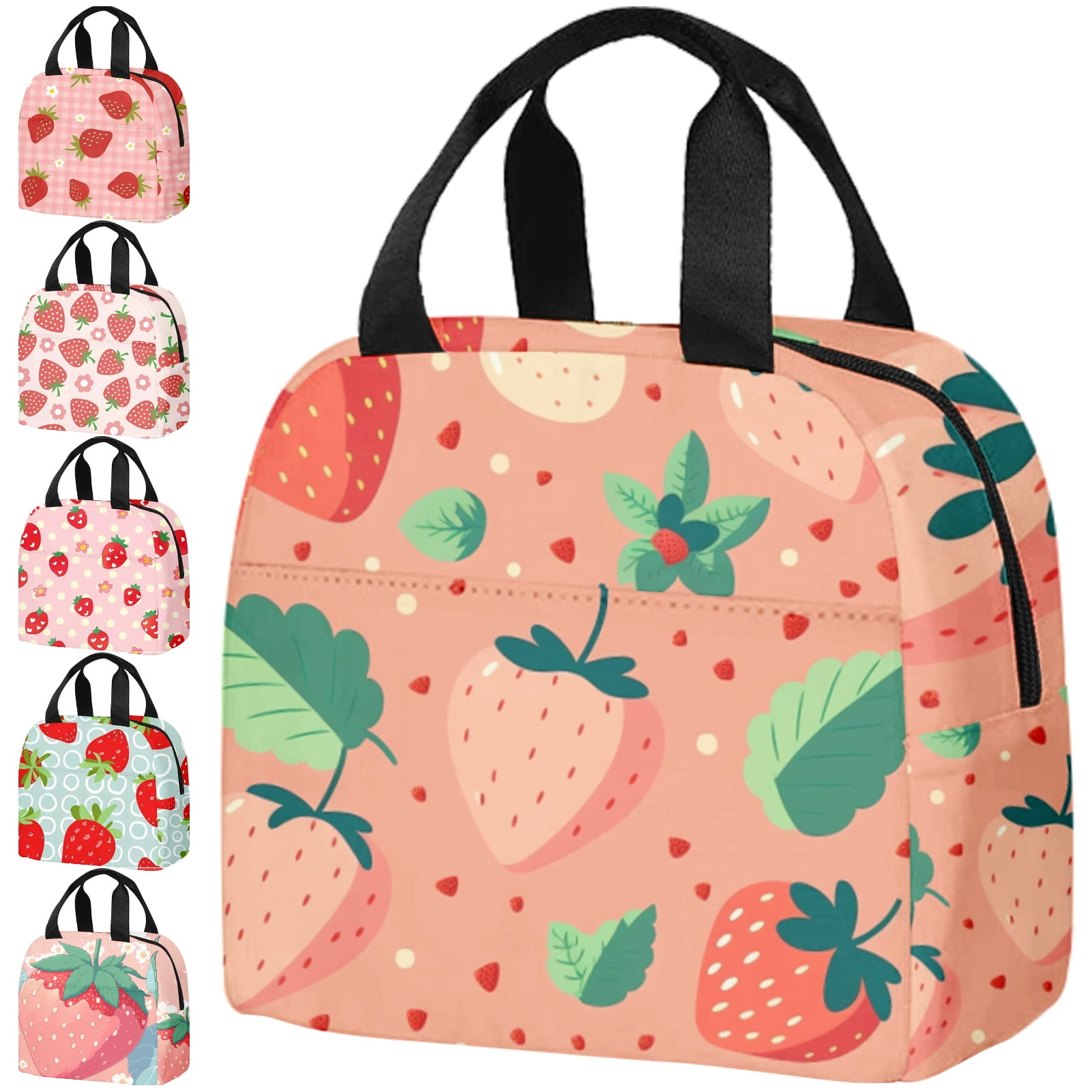Strawberries Novelty Lunch Box Lunch Bag Kids Boy Girl (Style 6)