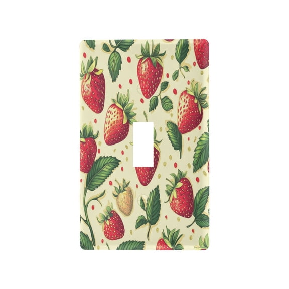 Strawberries Pattern Light Switch Cover Switch Plate Outlet Cover Plug Cover for Electrical Outlet