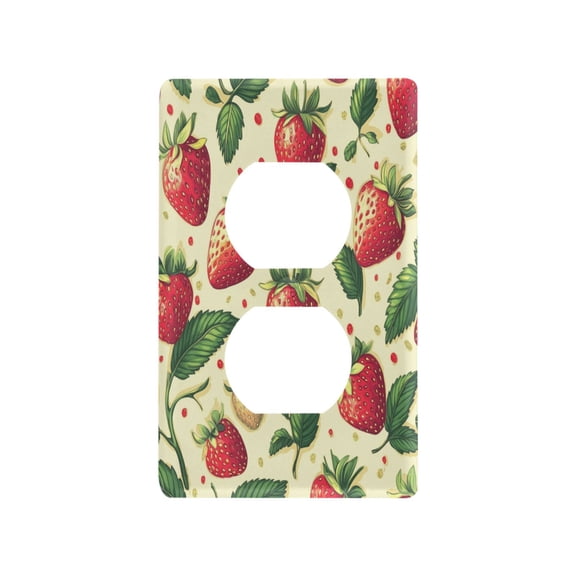 Strawberries Pattern Light Switch Cover Switch Plate Outlet Cover Plug Cover for Electrical Outlet