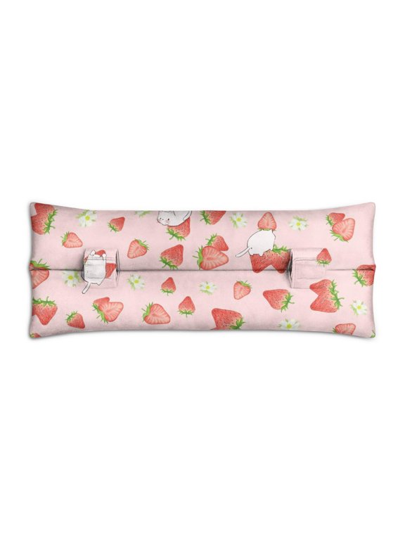 Strawberries Seatbelt Cushion for Women - Post-Mastectomy Heart Surgery Recovery Pillow - Kawaii Fruit-Themed Comfort Pad