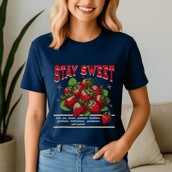 Strawberries Stay Sweet Fruit Of The Spirist Shirt, Summer Beach Tee,Summer Vibes,Summer Girl,Hello Summer,Summer Vacation Tshirt