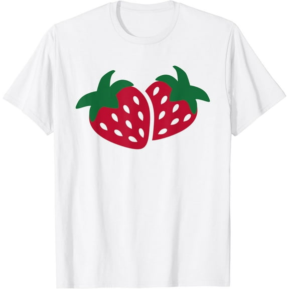Strawberries T-ShirtStrawberry store100% pure cotton white short-sleeved T-shirts for men and women