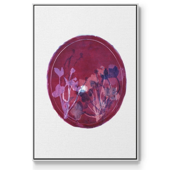 Strawberries and Forg II Framed Premium Gallery Wrapped Canvas - Ready to Hang - 25 x 37 - White Floating Frame