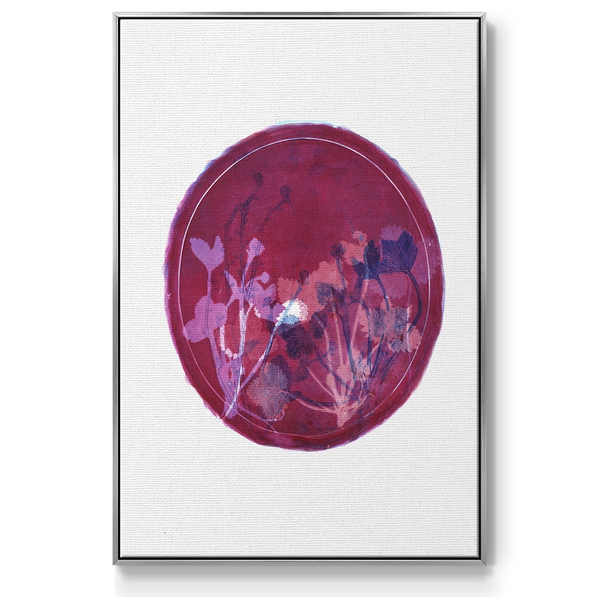 Strawberries and Forg II Framed Premium Gallery Wrapped Canvas - Ready to Hang - 27 x 41 - Silver Floating Frame