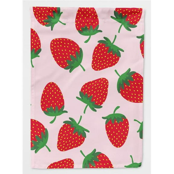 Strawberries on Pink Flag Garden Size
