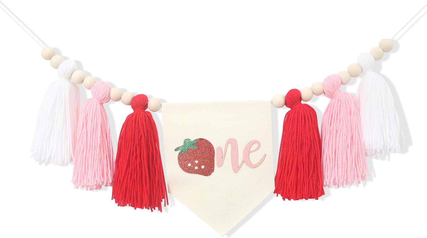 Strawberry Birthday "ONE" Highchair Banner Kit - Over The Moon Gift