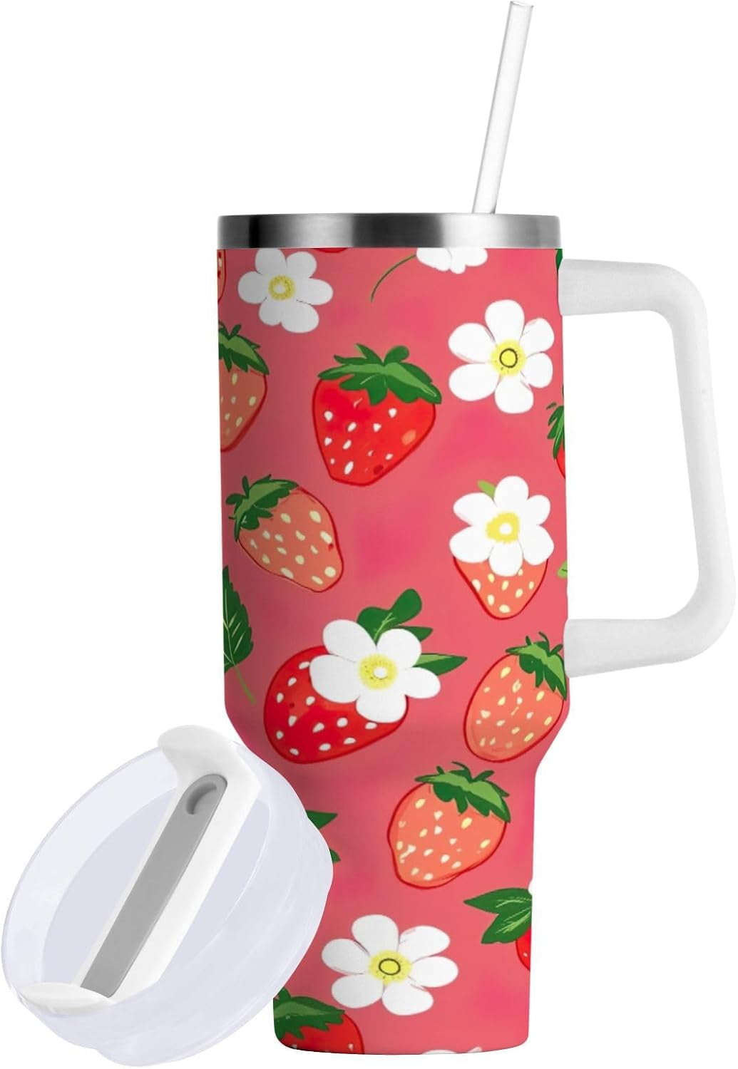 YETTASBIN 40 Oz Halloween Bat Tumbler - Stainless Steel Vacuum Insulated Travel Mug With Handle & Straw - View #4