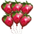 thumbnail image 1 of Strawberry Balloons, 6 Pcs Sweet Fruit Balloons for Birthday Party Decorations, Strawberry Foil Balloons Cute Fruit Balloon for Baby Girls Berry Sweet Birthday Party Decorations Strawberry Themed, 1 of 4