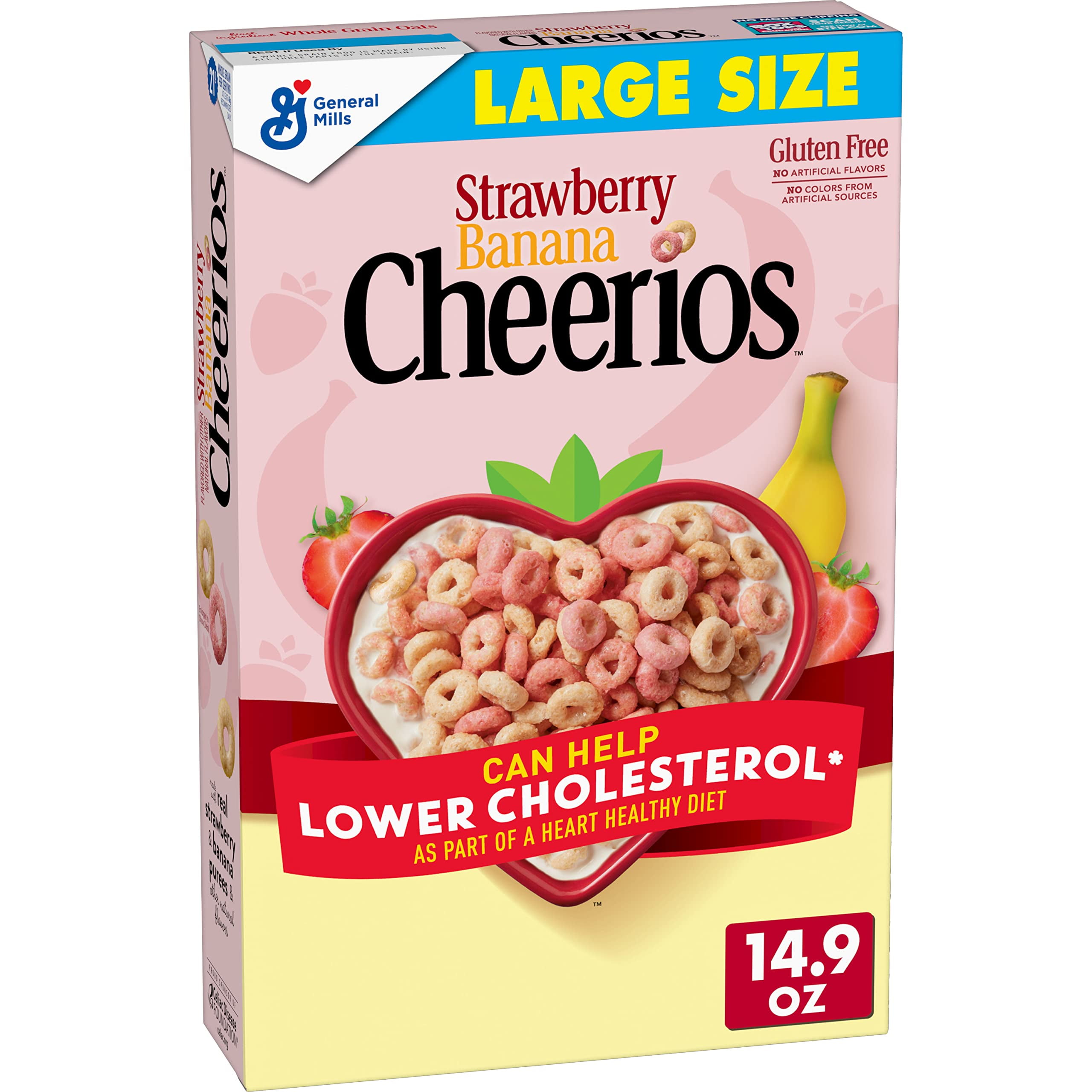 Strawberry Banana Cheerios Heart Healthy Cereal With Happy Heart Shapes