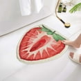 thumbnail image 1 of Strawberry Bath Mat Cute Bathroom Rugs for Living Room and Bedroom, Luxury Funky Bathroom Mats Non Slip Fruit Shaped Absorbent Bathtub Cool Washable Rug Plush Shower Rugs, 1 of 6