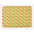 thumbnail image 1 of Strawberry Bath Mat, Fresh and Healthy Summer Fruits and Blossoms Organic Eating, Plush Bathroom Decor Mat with Non Slip Backing, 29.5" X 17.5", Mustard Vermilion, by Ambesonne, 1 of 2