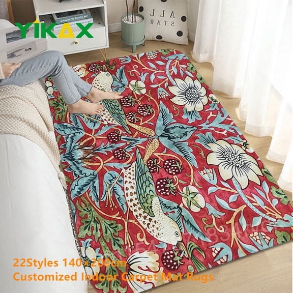 Strawberry Bathroom Welcome Door Mat Entrance Retro Multiple Choice Living Room Kitchen Floor Rug Non-Slip Hotel Decor Carpet