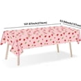 thumbnail image 1 of Strawberry Birthday Party Tablecloth, Disposable Strawberry Themed Decor, Plastic Rectangular Table Cover for Celebrations, 1 of 6