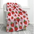 thumbnail image 1 of Strawberry Blanket Gifts for Women Girls, Strawberry Throw Blankets Gifts for Adult Kids Teens, Christmas Birthday Valentines Day Strawberry Fruit Theme Decor for Home Bed Couch, 1 of 6