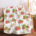 thumbnail image 1 of Strawberry Blanket Throw Super Soft and Cozy Blankets for Home Decoration, Couch, Bed, Sofa 50"x40" Small for Kids for All Seasons, 1 of 1