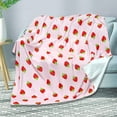 thumbnail image 1 of Strawberry Blanket for Kids Soft Couch Room Kawaii Flannel Throw Fruit Blanket Decor for Girls, 1 of 6
